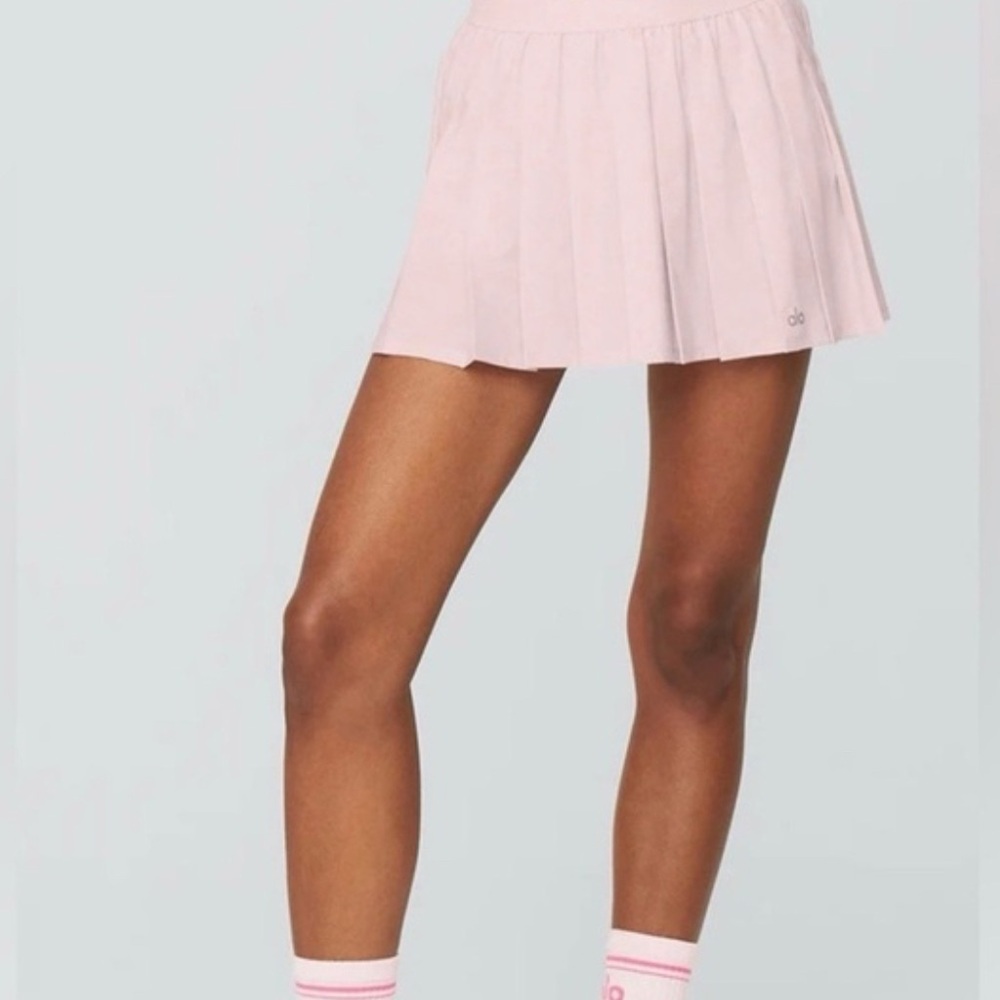 ALO Yoga Light Pink Varsity Tennis Skirt